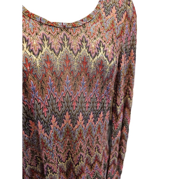 Ivy jane lightweight colorful long sleeve tunic medium semi sheer - Picture 3 of 8